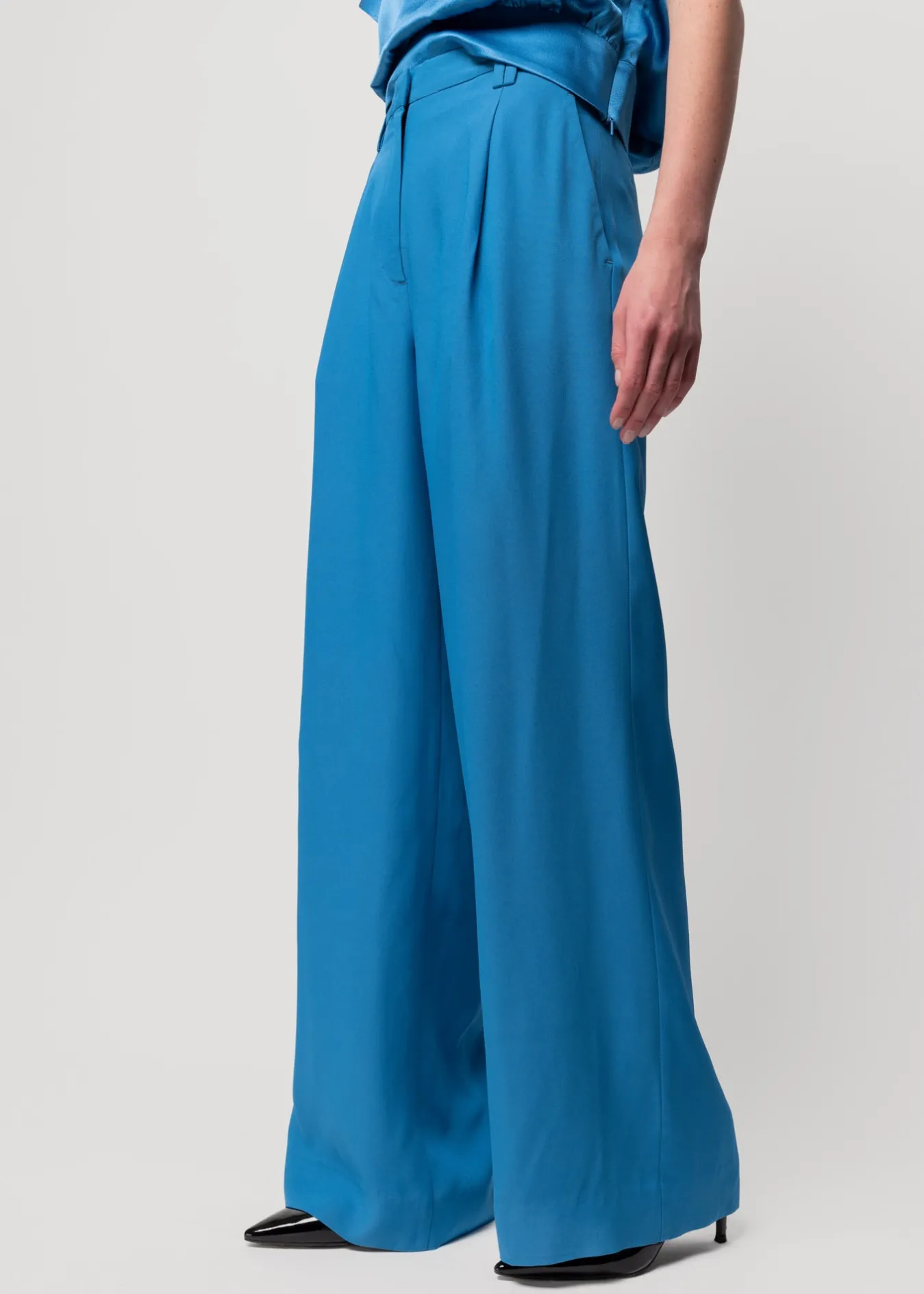 Vanilia Crepe Broek Tailored Wide-Woman Trousers