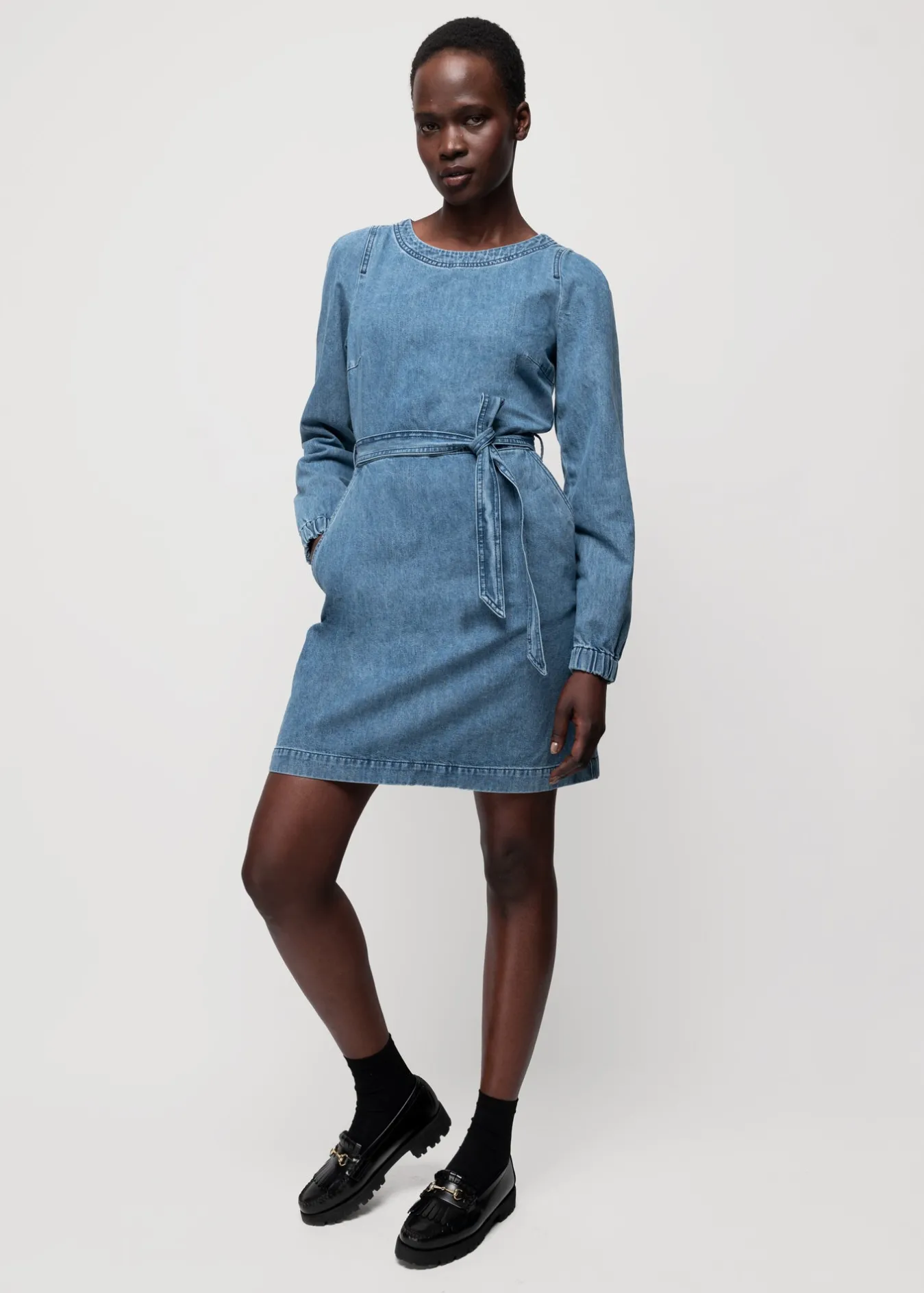 Vanilia Denim Mini Jurk-Woman Dresses