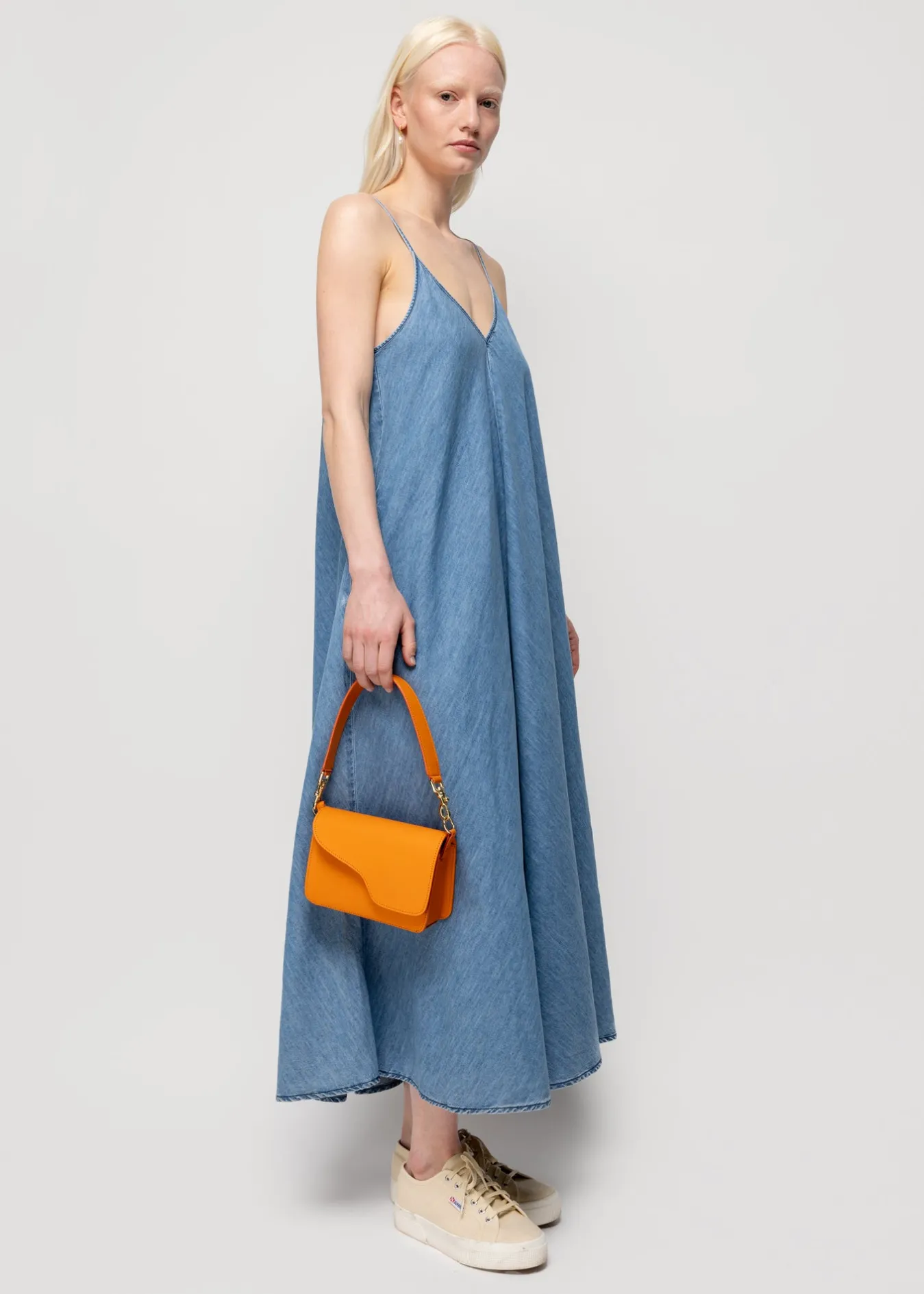 Vanilia Denim Slip Dress-Woman Dresses