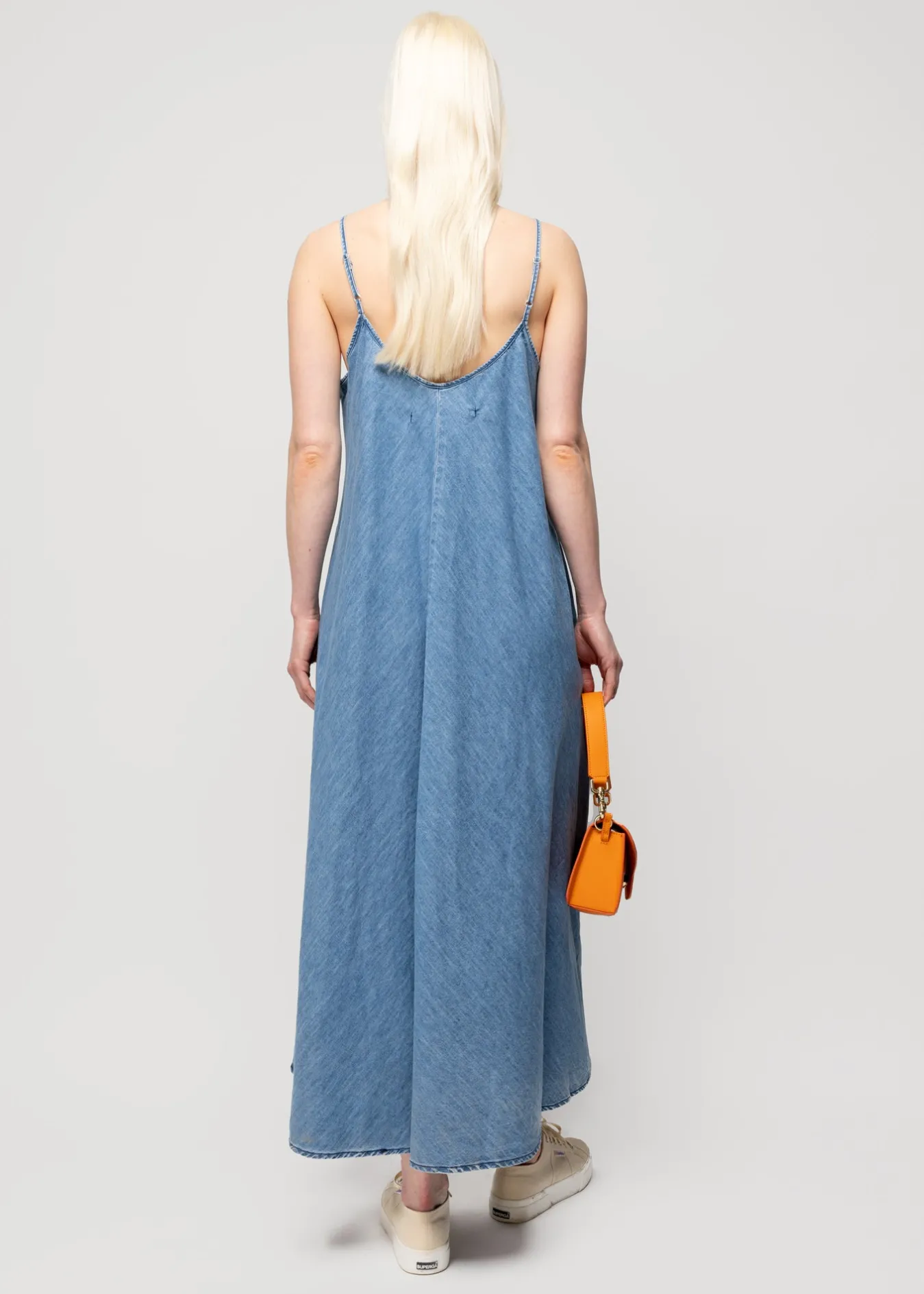 Vanilia Denim Slip Dress-Woman Dresses