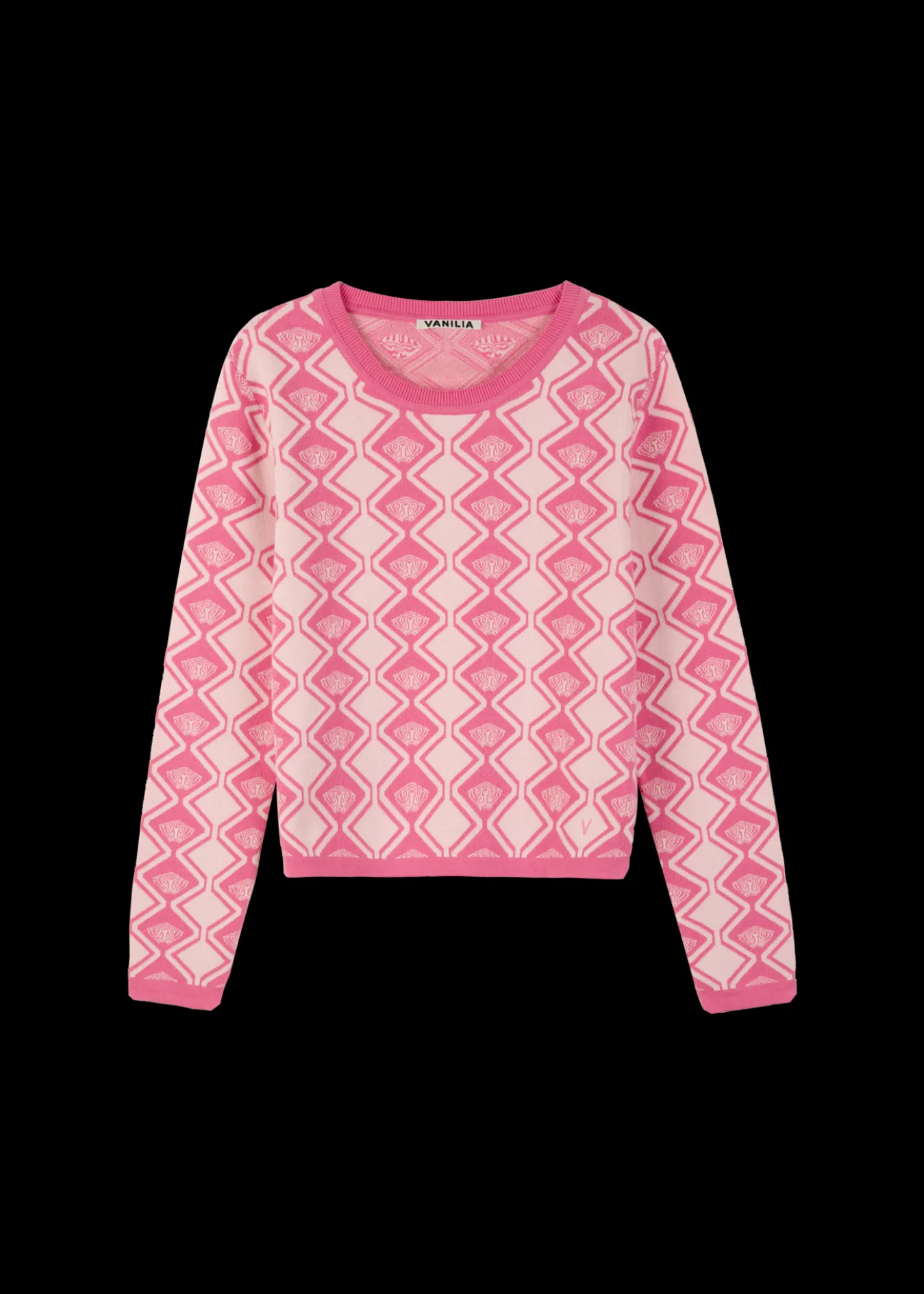 Vanilia Jacquard Gebreide Trui-Woman Sweaters & Cardigans