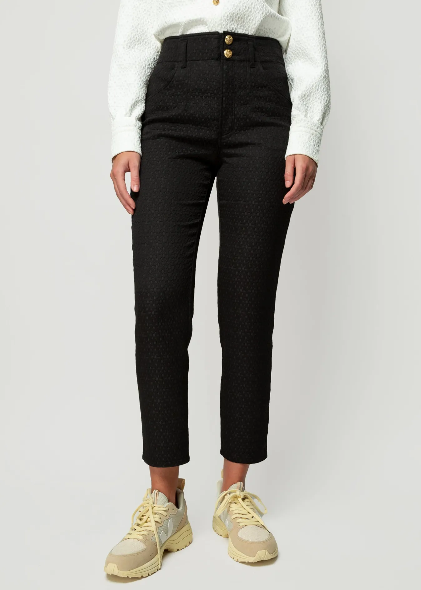 Vanilia Jacquard Geweven Broek-Woman Trousers