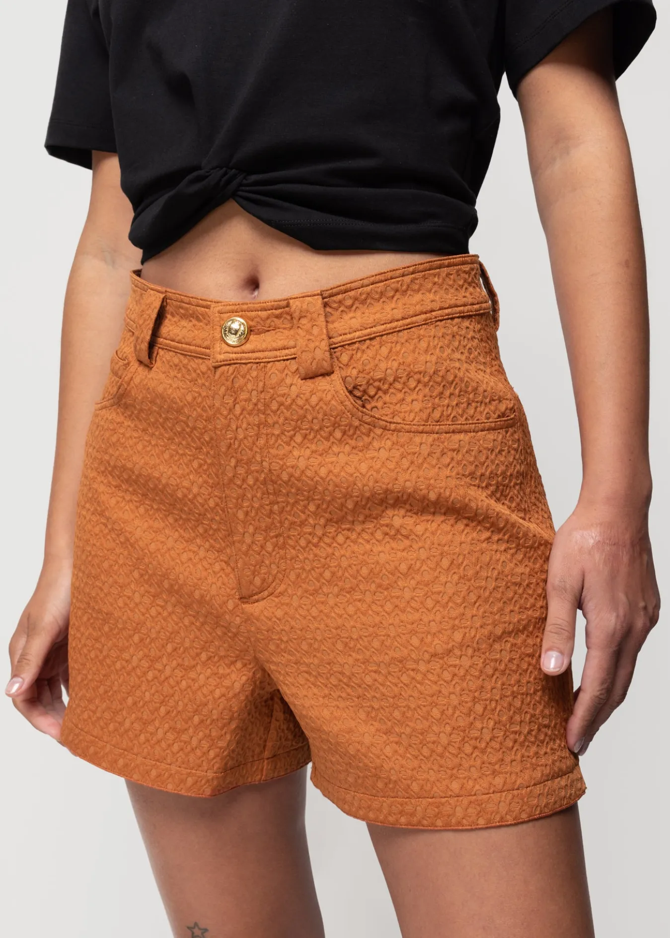 Vanilia Jacquard Geweven Short-Woman Shorts