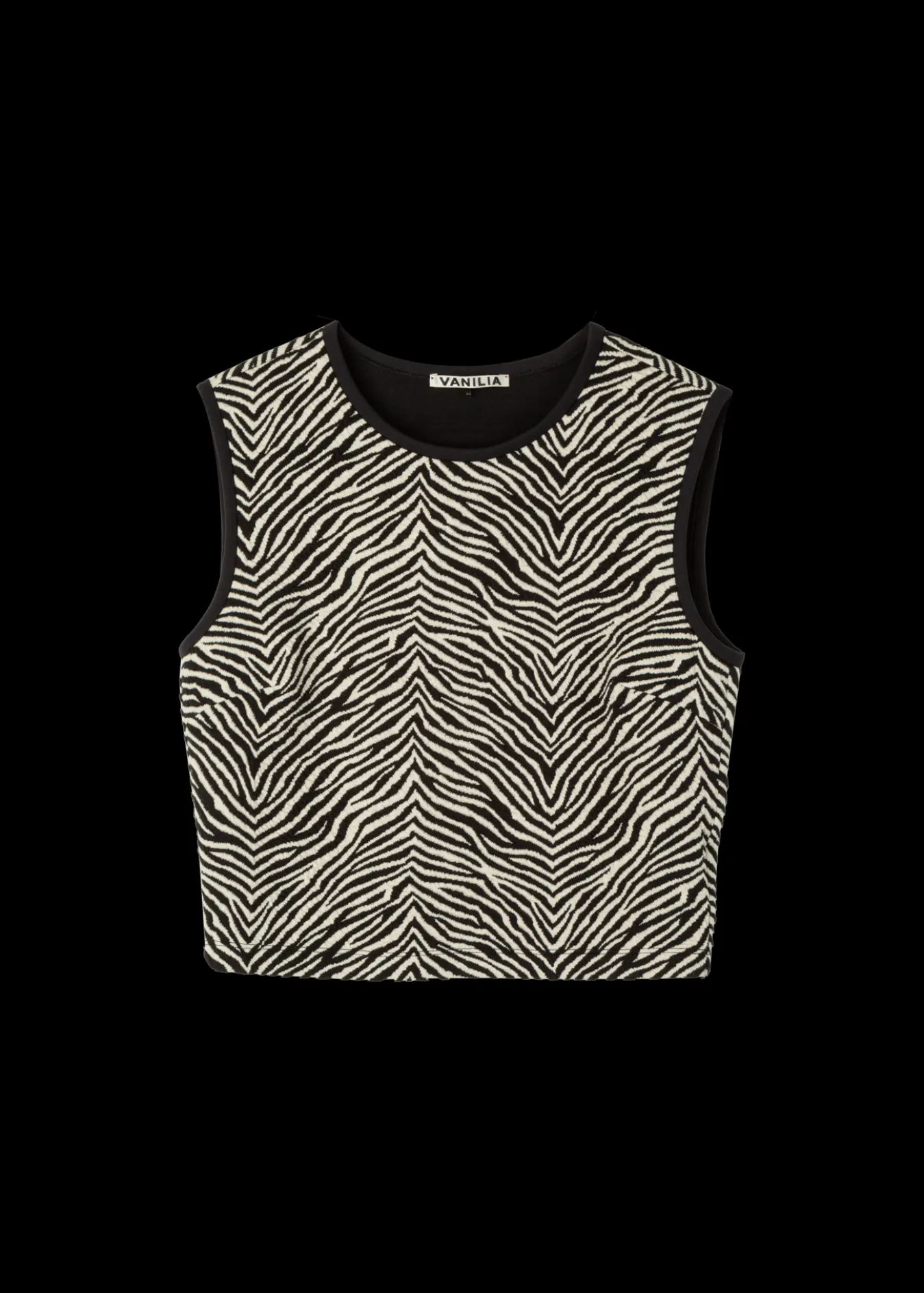 Vanilia Jacquard Zebra Top-Woman Tops