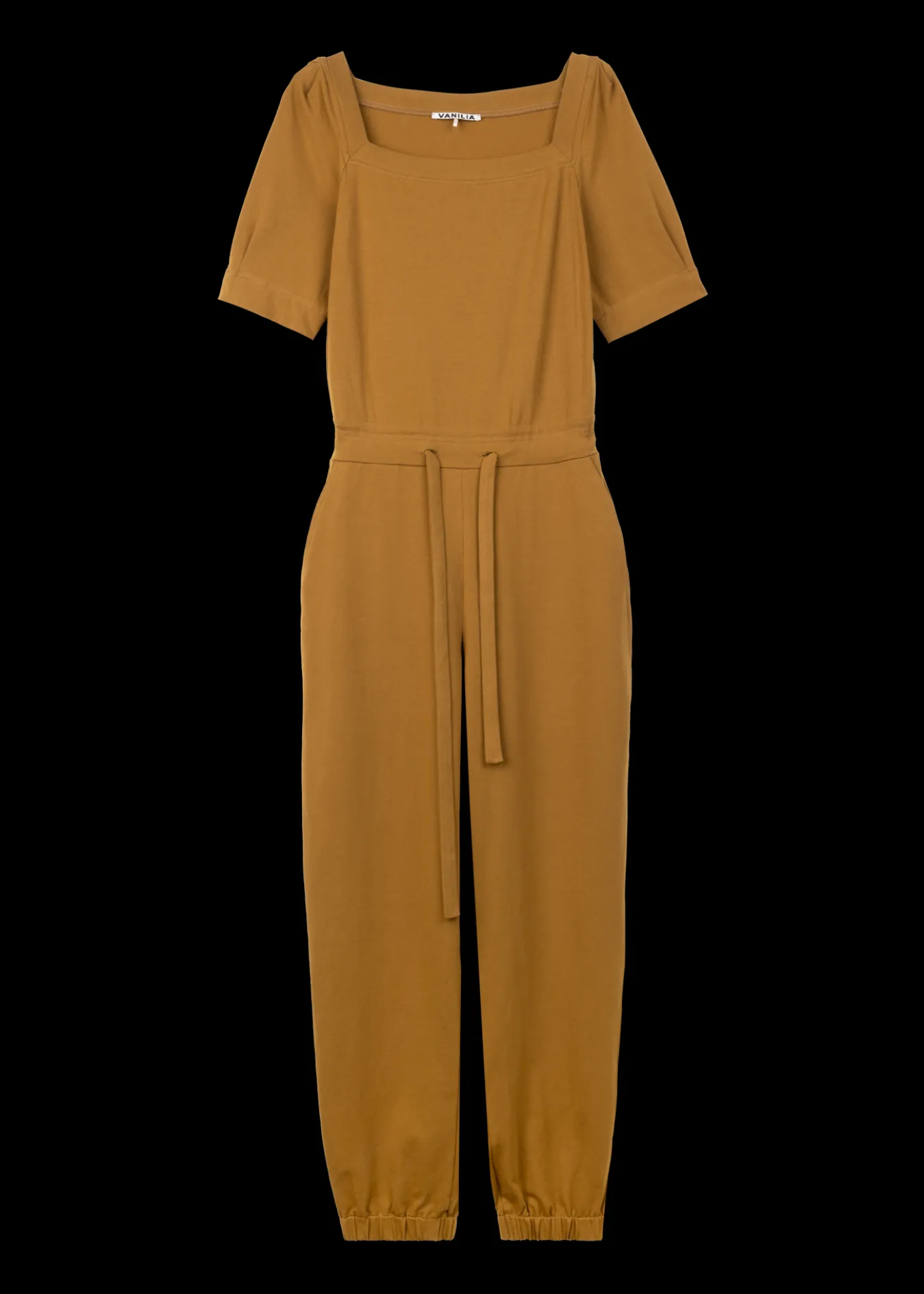 Vanilia Katoenen Jumpsuit Met Vierkante Hals-Woman Jumpsuits