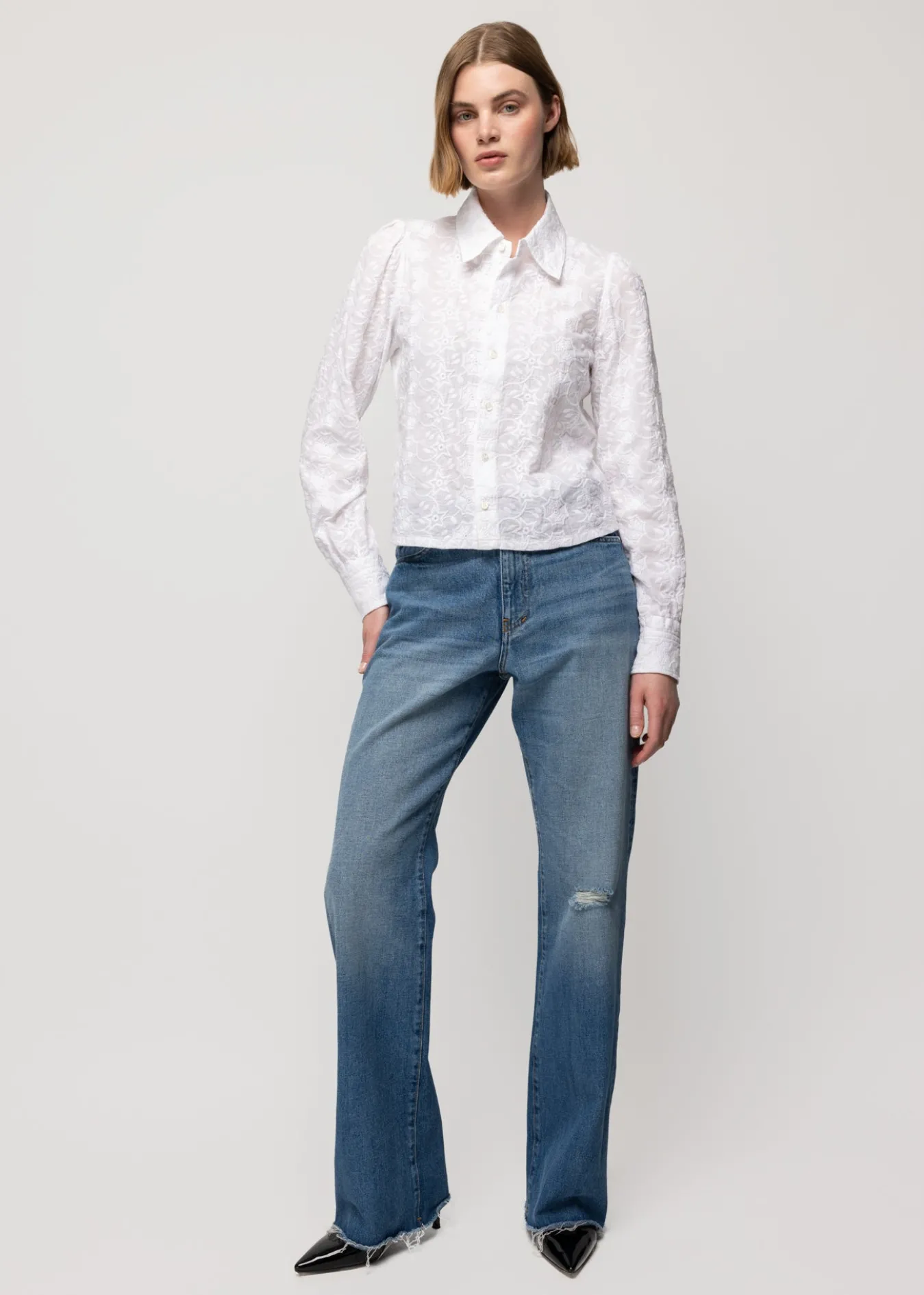 Vanilia Katoenen Ripple Blouse-Woman Blouses