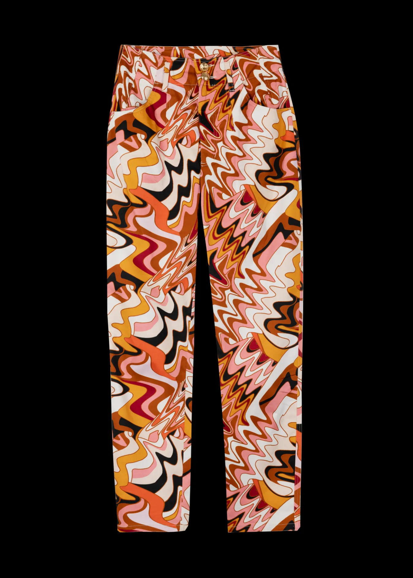 Vanilia Katoenen Swirl Broek-Woman Trousers