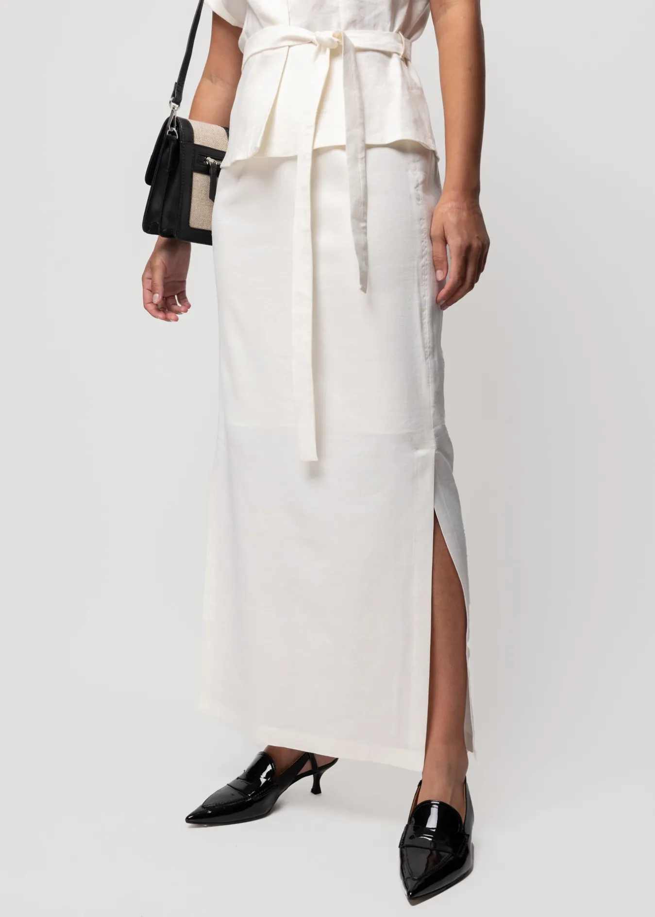 Vanilia Linnen Maxi Rok-Woman Skirts