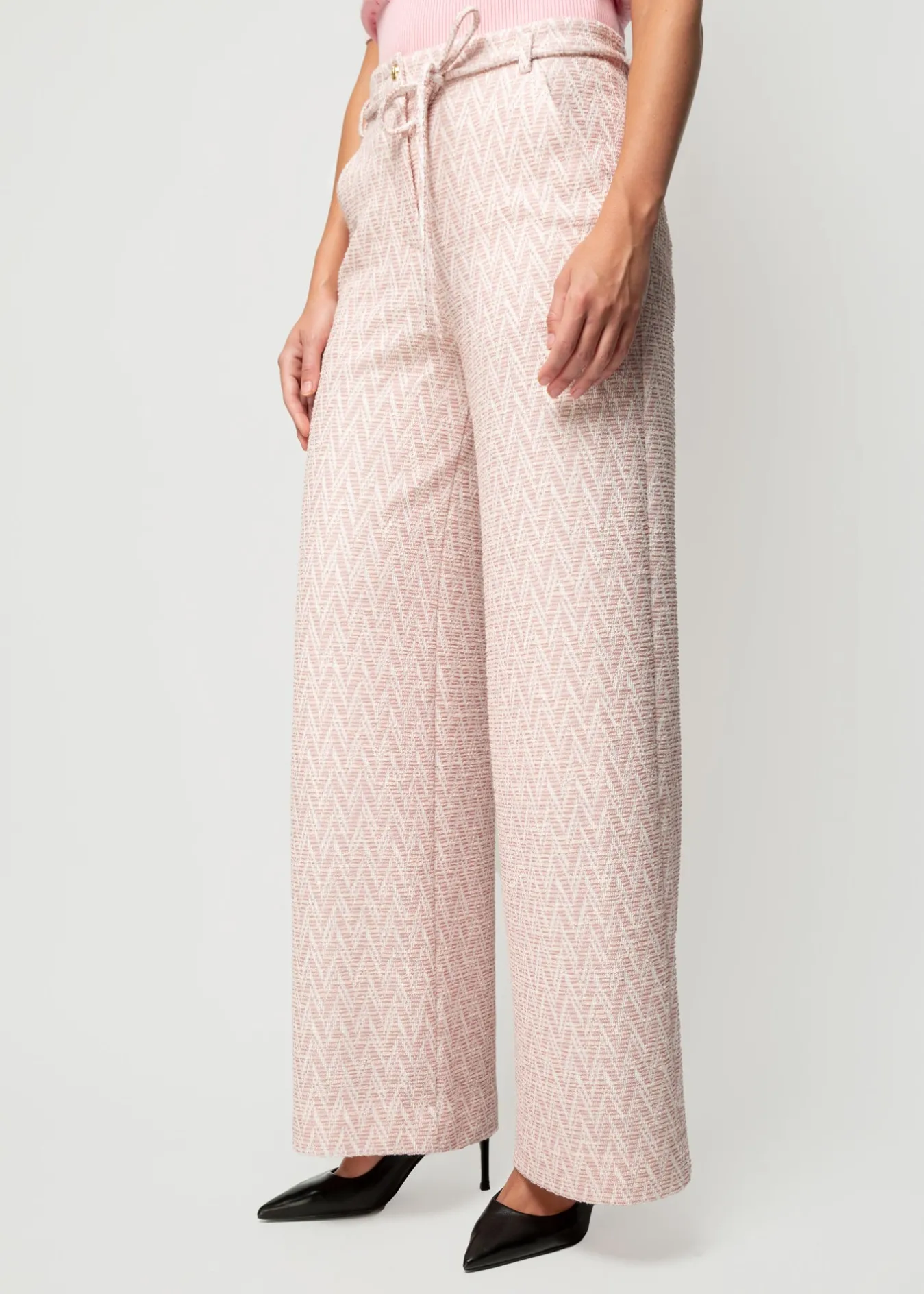 Vanilia Pantalon Met Zigzag Structuur-Woman Trousers