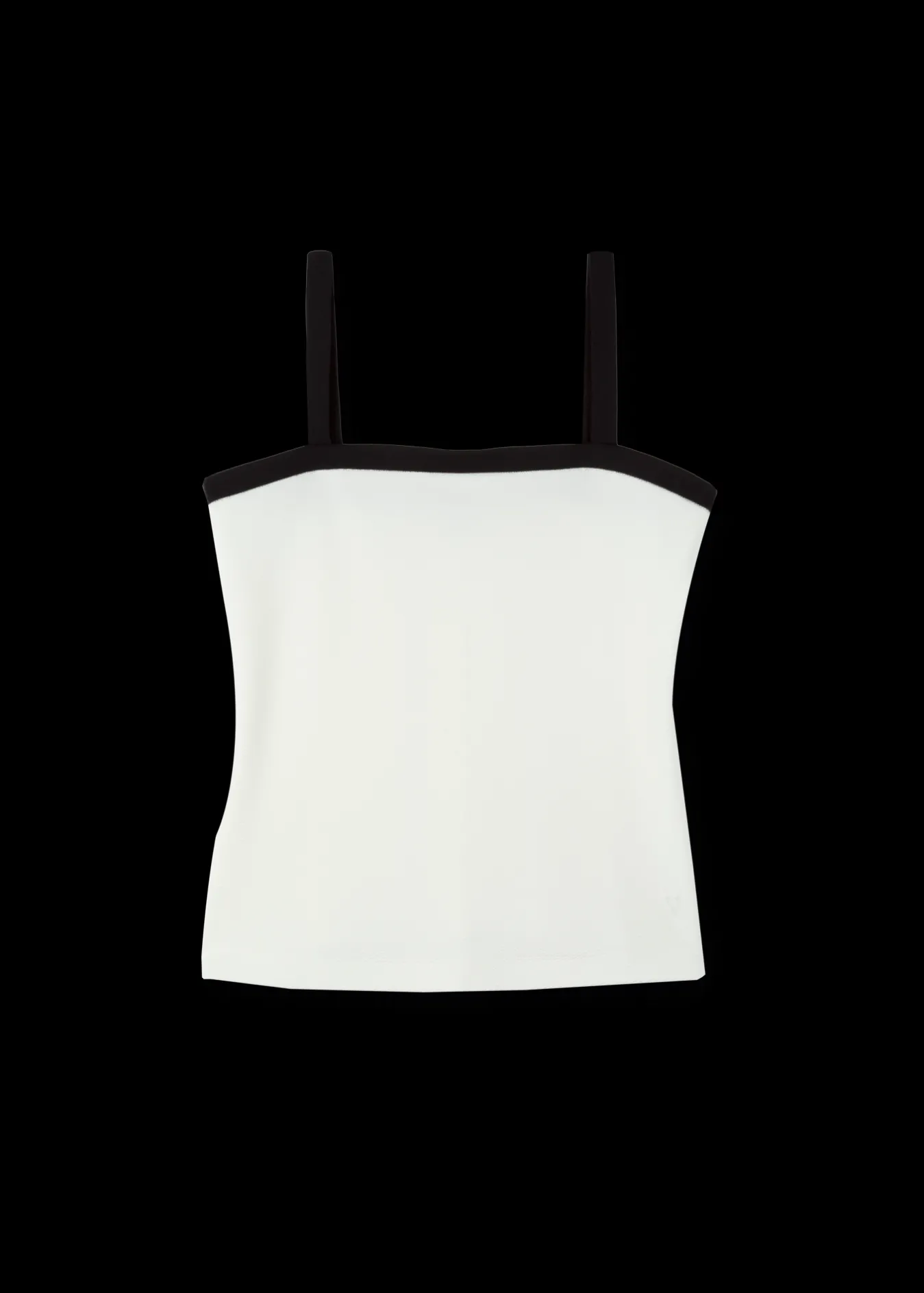 Vanilia Rib Top Met Contrastboorden-Woman Tops