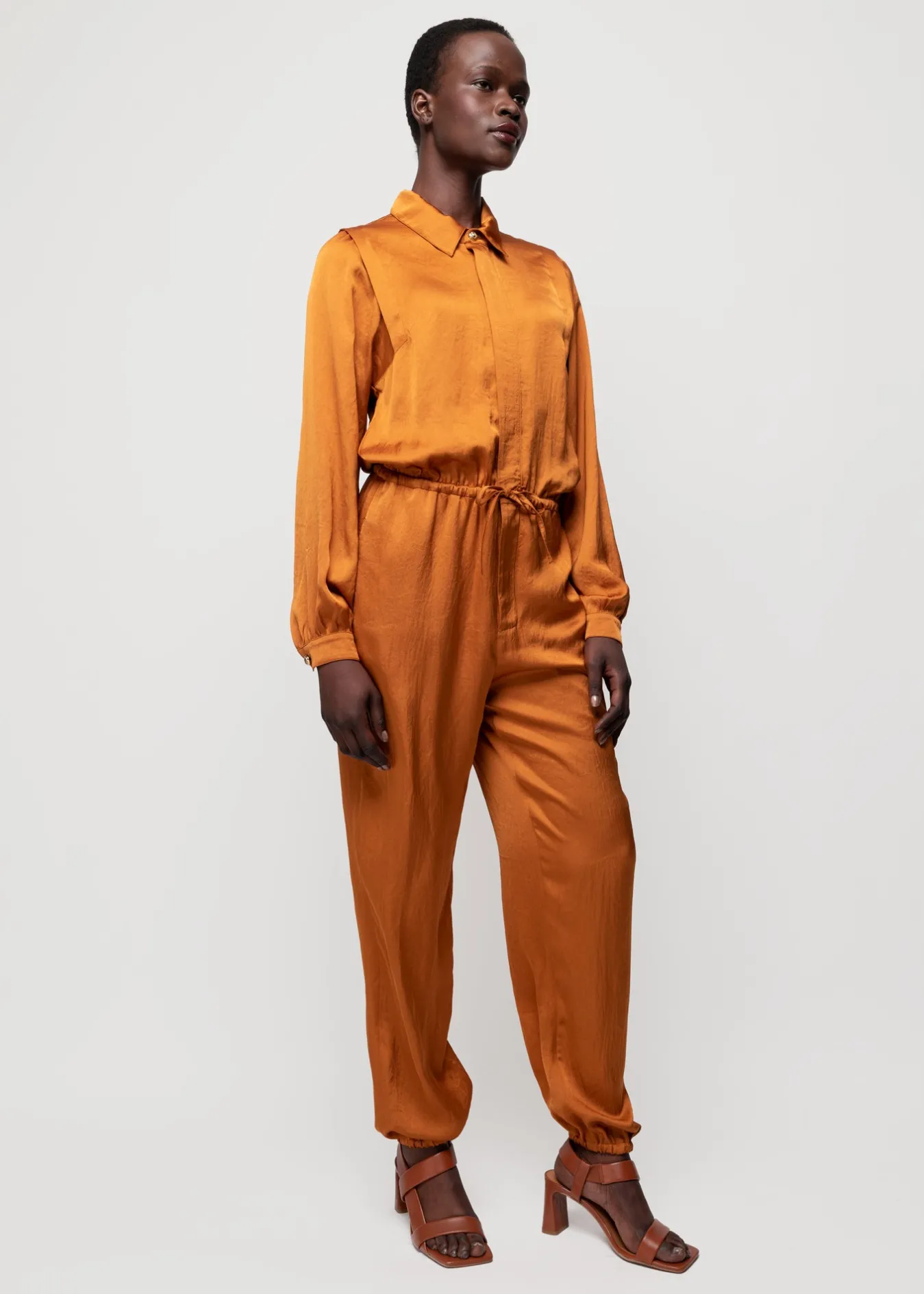 Vanilia Satijnen Jumpsuit-Woman Jumpsuits