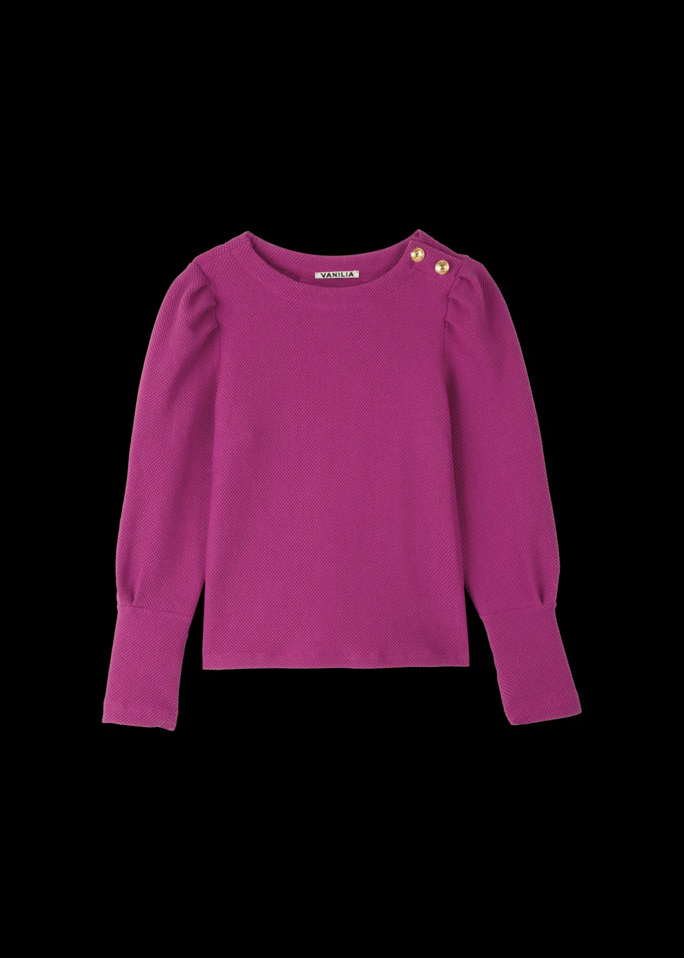 Vanilia Sweat Struc Gold Sleeve-Woman Tops