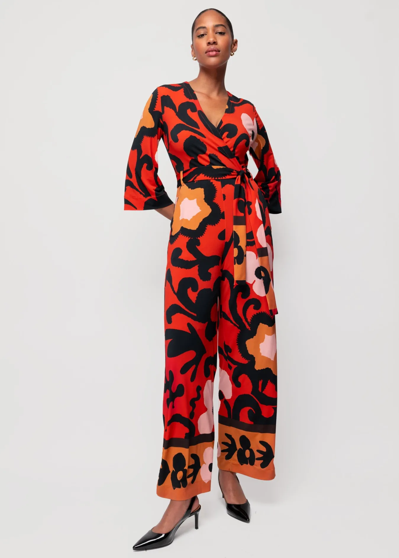 Vanilia Tricot Jumpsuit Met Bloemenprint-Woman Jumpsuits