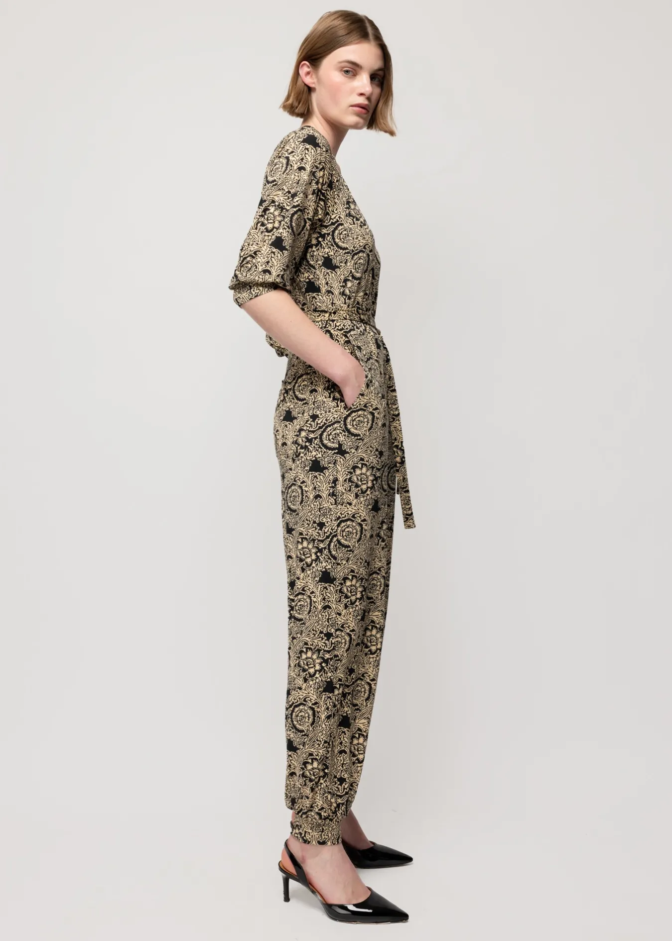 Vanilia Tricot Jumpsuit Met Ikat Print-Woman Jumpsuits