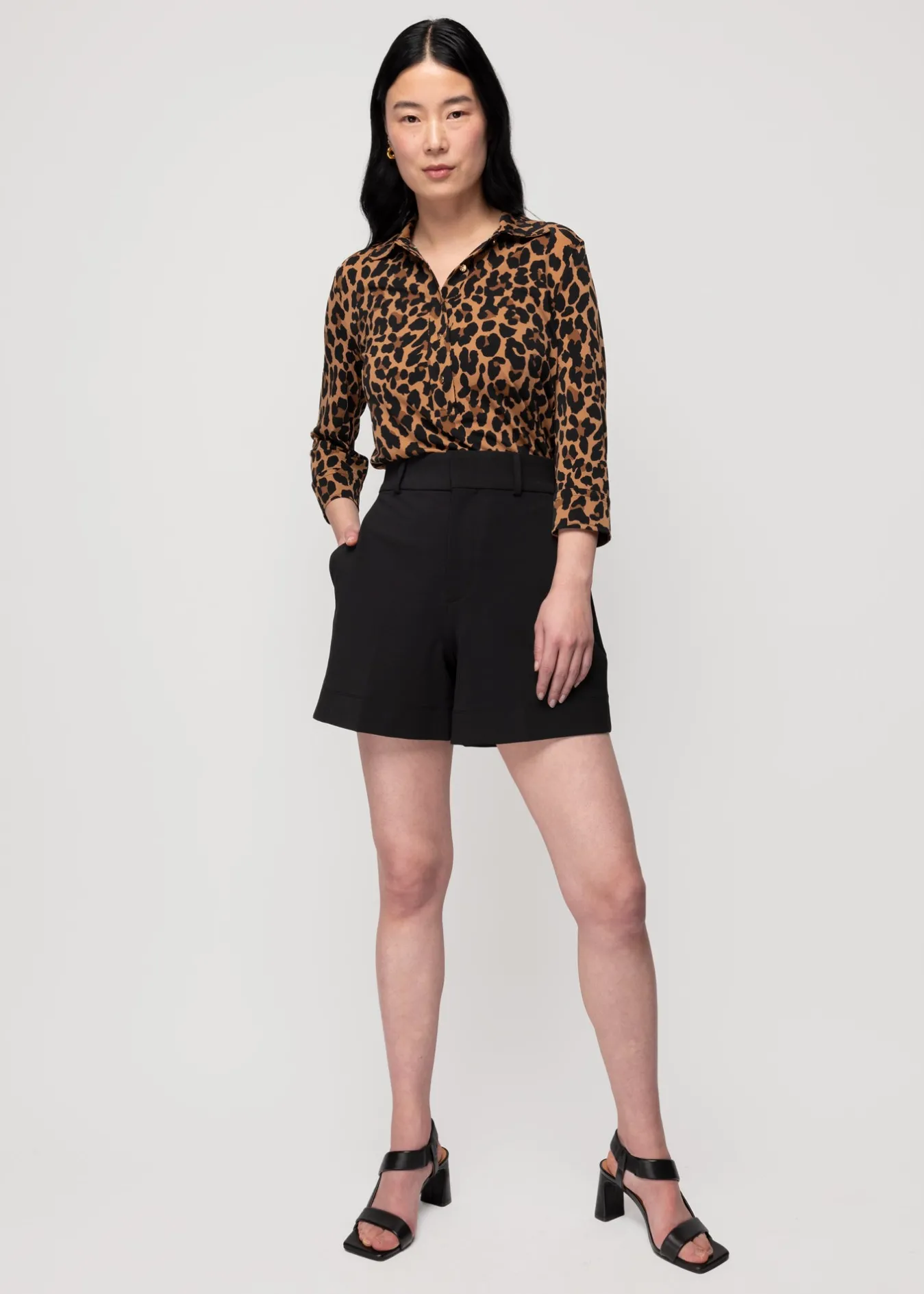 Vanilia Tricot Leopard Polo-Woman Tops