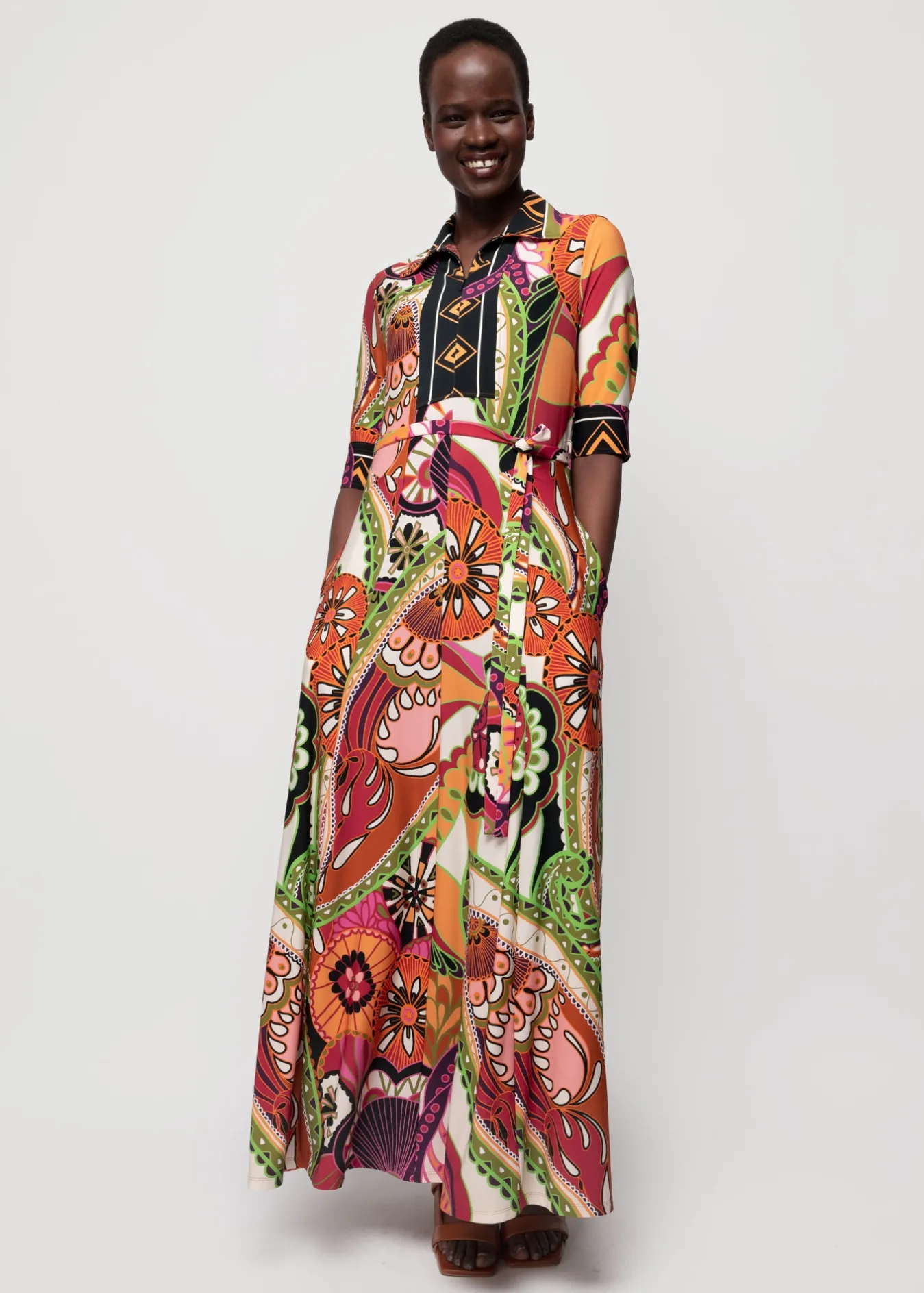 Vanilia Tricot Maxi-Jurk Met Print-Woman Dresses