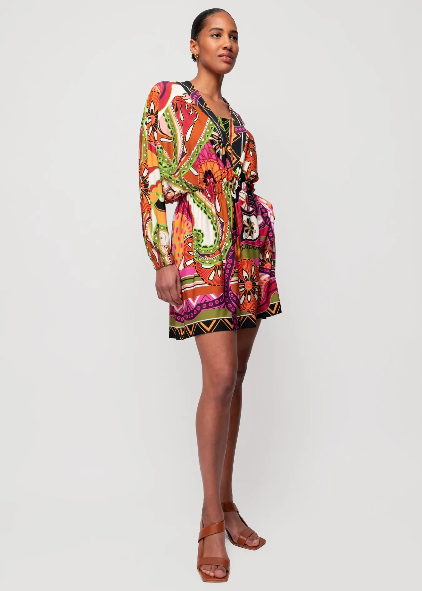 Vanilia Tricot Mini Jurk Met Print-Woman Dresses