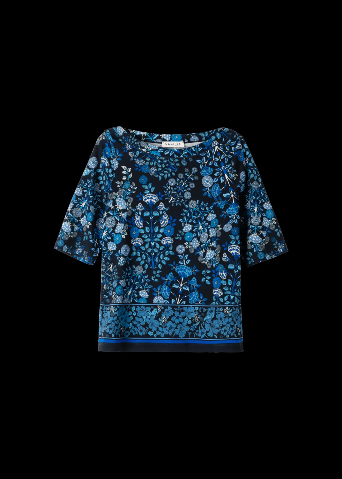 Vanilia Tricot Top Met Bloemen-Woman Tops