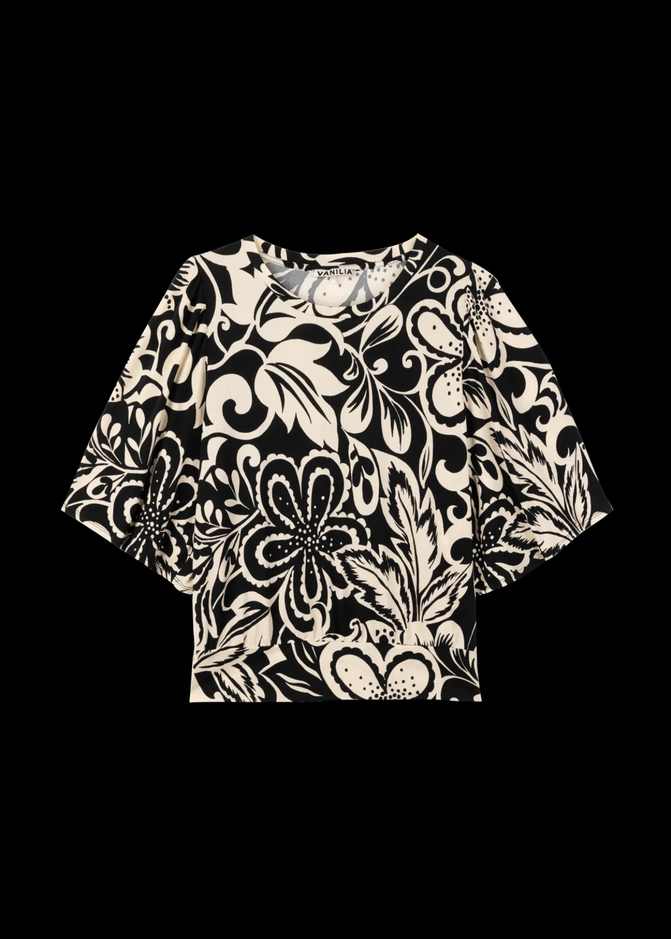 Vanilia Tricot Top Met Bloemenprint-Woman Tops