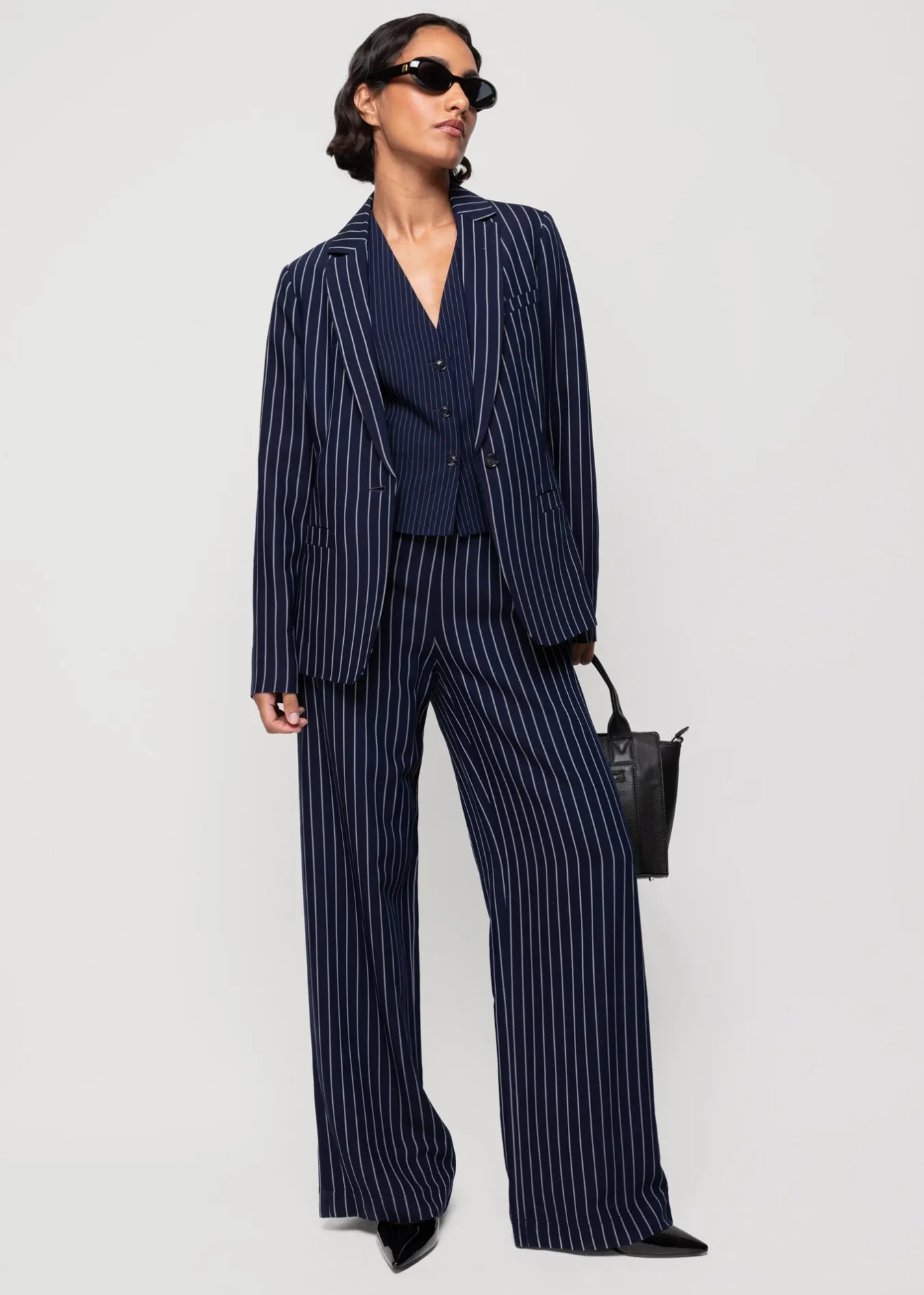 Vanilia Viscose Colbert Pin Stripe-Woman Blazers