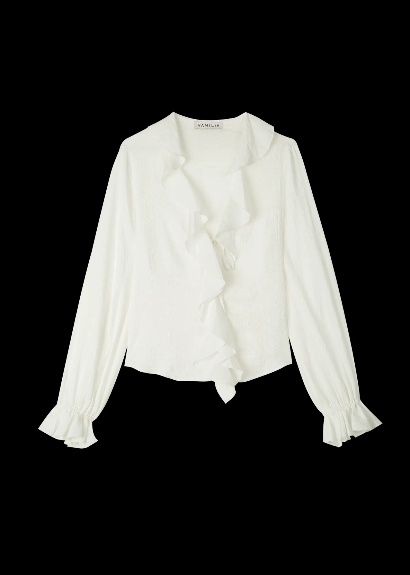 Vanilia Viscose Ruffle Blouse-Woman Blouses