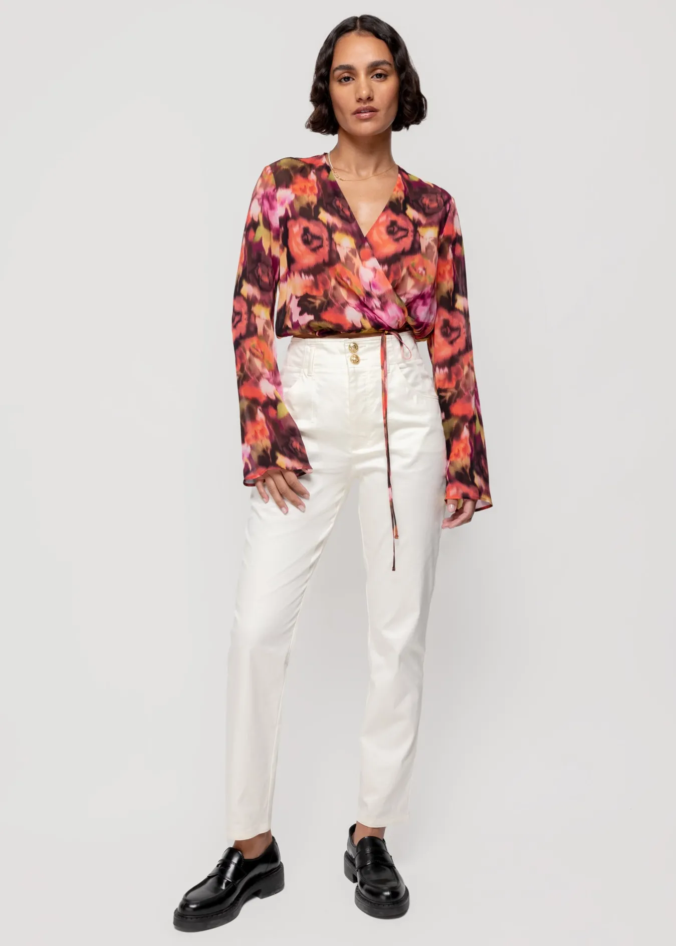 Vanilia Viscose Wrap Blouse-Woman Blouses