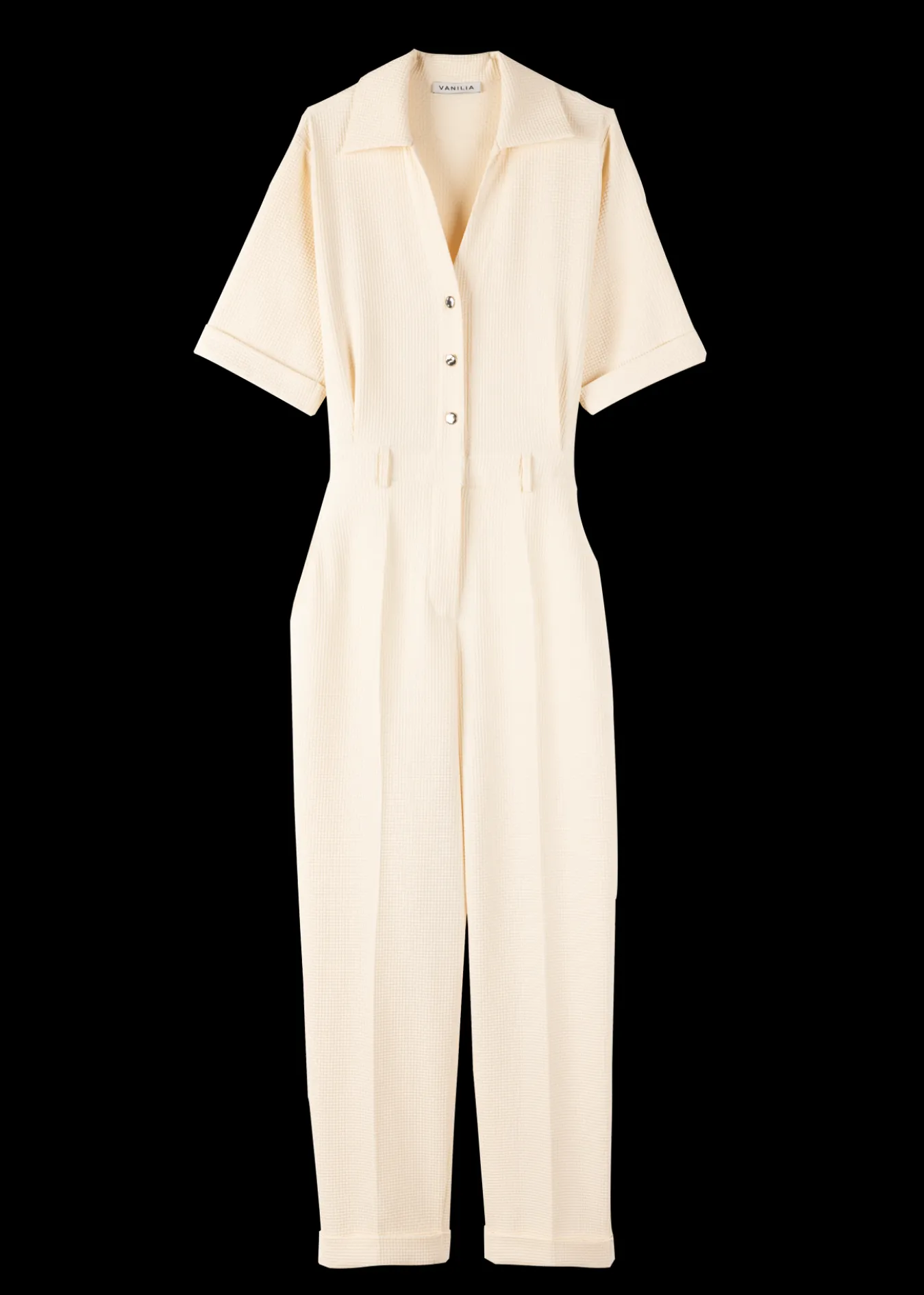 Vanilia Wafelstructuur Jumpsuit-Woman Jumpsuits