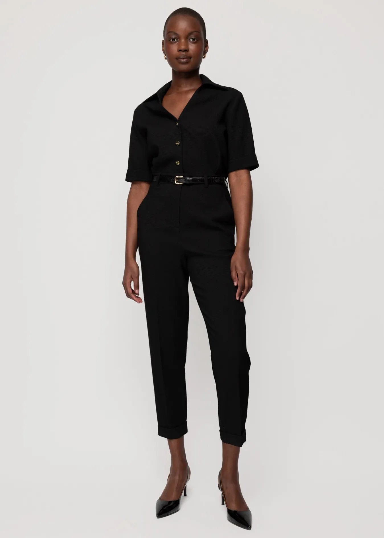 Vanilia Wafelstructuur Jumpsuit-Woman Jumpsuits